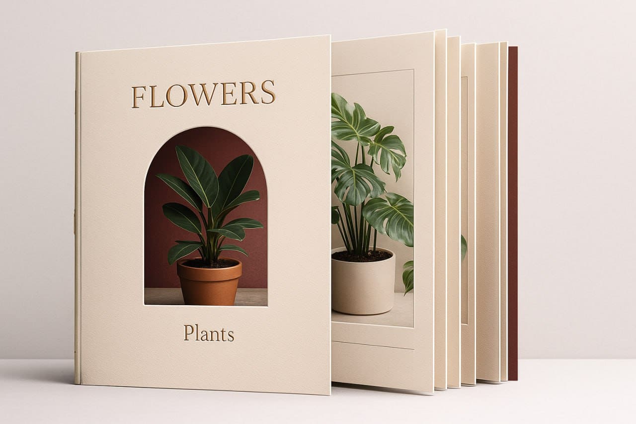 Брошюра с вырубкой на обложке