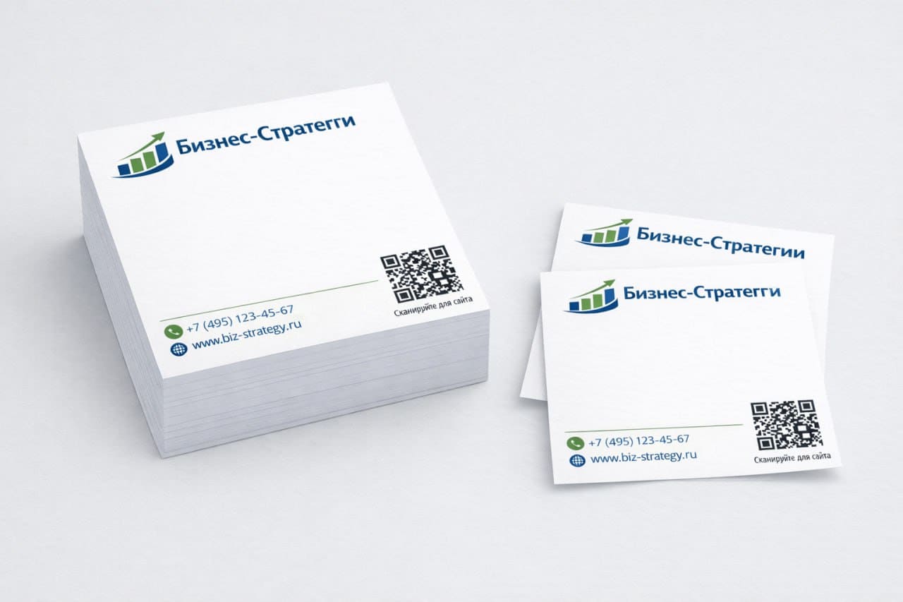 Кубарики с логотипом «Бизнес-стратегия»