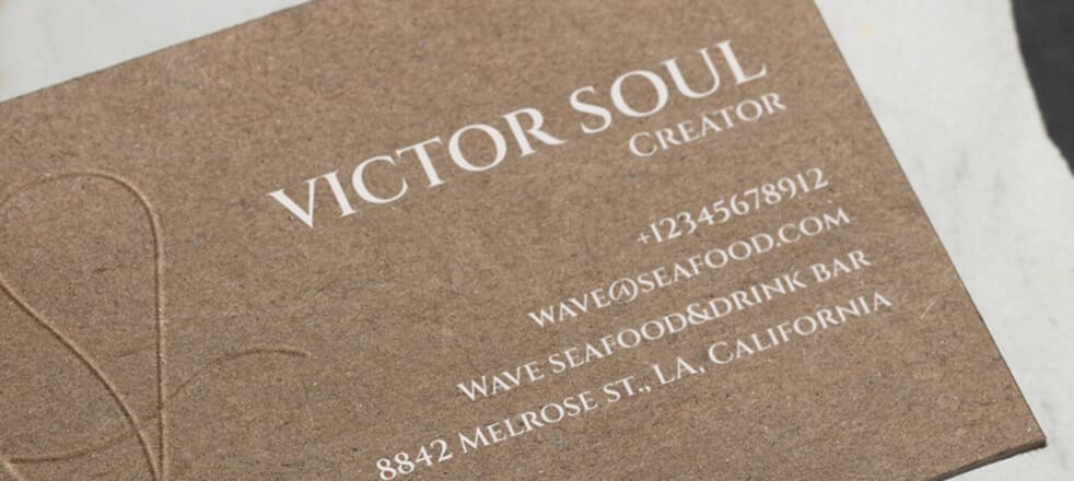 визитки с тиснением