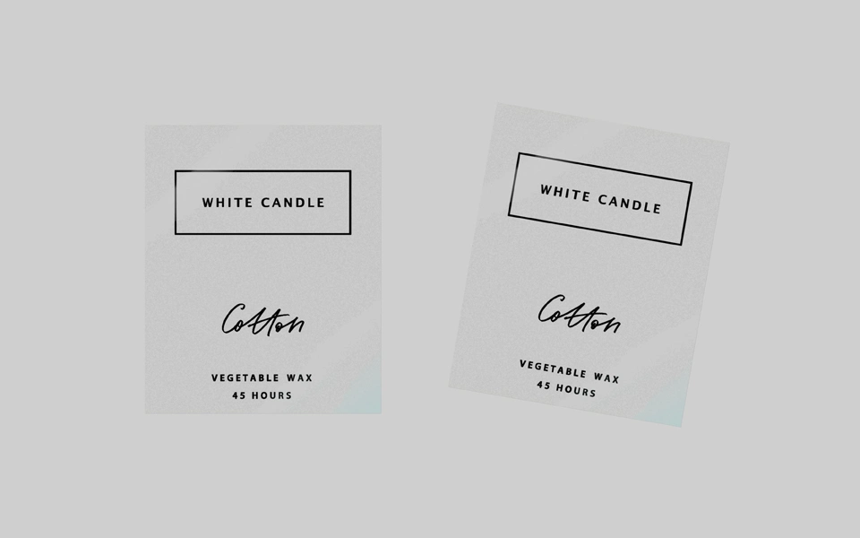 Прозрачные наклейки для White Candle