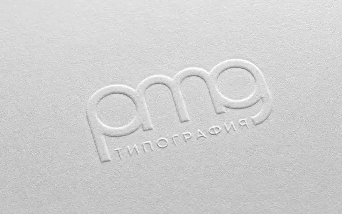 Логотип PMG, выполненный с помощью конгрева на бумаге