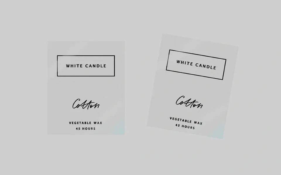 Прозрачные наклейки для White Candle
