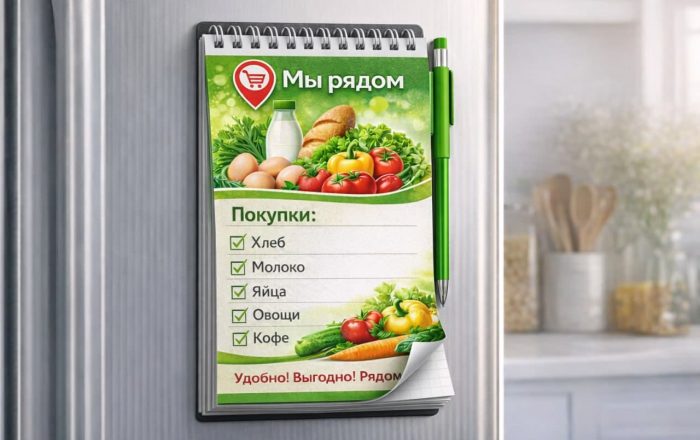 Блокнот на магните отрывной на пружине
